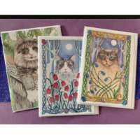 Pack of Three Cat Cards thumbnail