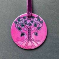 Celtic Magenta Tree of Life Hanger thumbnail