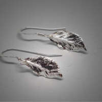 Rose Petal Silver Earrings thumbnail