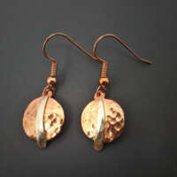 Beaten Copper Earrings thumbnail