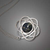 Spirograph and Moss Agate Necklace thumbnail