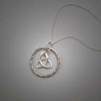 Sterling Silver Celtic Knot in Ring Necklace thumbnail