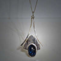 Kyanite on Silver Necklace thumbnail