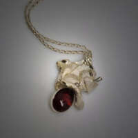 Garnet in Silver Necklace thumbnail