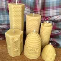 Celtic Beeswax Round Honeycomb Pillar Candle thumbnail