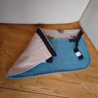 Blue Herringbone Tweed Utility Apron thumbnail