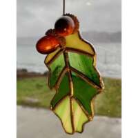 Stained Glass Oak Leaf Sun Catcher II thumbnail