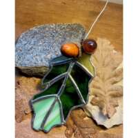 Stained Glass Oak Leaf Sun Catcher II thumbnail