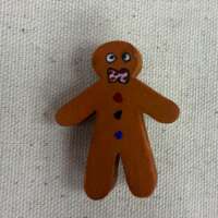 Gingerbread Man Brooch II thumbnail