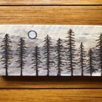 Moonlit Pine Trees - Large thumbnail