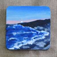 Lighthouse Blue Seas Brooch thumbnail