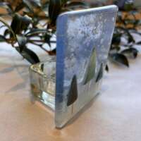 Fused Glass Little Trees Candle Holder thumbnail