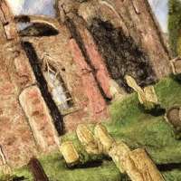 Melrose Abbey - Original Fibre Art thumbnail