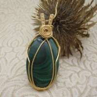 Malachite Wire Wrapped Pendant thumbnail