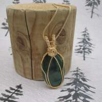 Malachite Wire Wrapped Pendant thumbnail