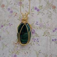 Malachite Wire Wrapped Pendant thumbnail