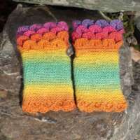 Marigold Crochet Fingerless Gloves thumbnail