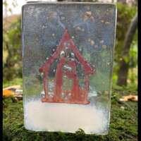 Fused Glass Nativity Candle Holder thumbnail