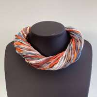 Orange and Blue Twister Scarf thumbnail