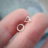 Sterling Silver Outline Earrings thumbnail