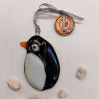 Fused Glass Penguin Decoration thumbnail