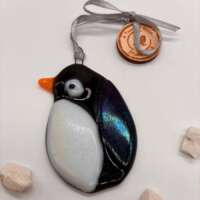 Fused Glass Penguin Decoration thumbnail