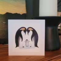 Penguin Family Christmas Card thumbnail