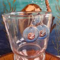 Otter Dinky Drop Disc Earrings thumbnail