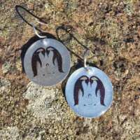 Penguin Family Disc Earrings thumbnail