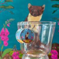 Pine Martin in Foxgloves Disc Earrings thumbnail