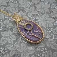 Purple Agate Wire Wrapped Pendant thumbnail