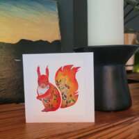 Red Squirrel Christmas Card thumbnail