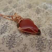 Red Onyx Wire Wrapped Pendant thumbnail