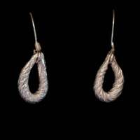 Twisted Silver Rope Earrings thumbnail