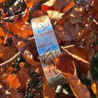 Snow Bunting Cuff Bracelet Narrow thumbnail