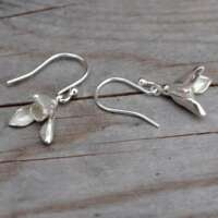 Sterling Silver Snowdrop Earrings Small thumbnail