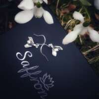 Sterling Silver Snowdrop Earrings Small thumbnail