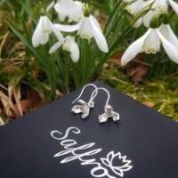 Sterling Silver Snowdrop Earrings Small thumbnail