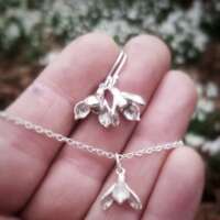 Sterling Silver Snowdrop Earrings Small thumbnail