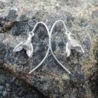 Sterling Silver Snowdrop Long Earrings thumbnail