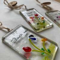 Small Fused Glass "Thank You" Hanger thumbnail