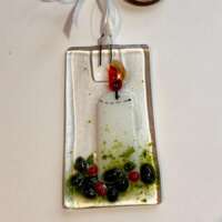Fused Glass Traditional Candle Scene Decoration thumbnail