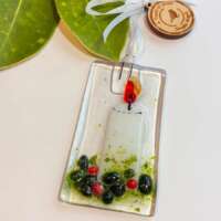 Fused Glass Traditional Candle Scene Decoration thumbnail