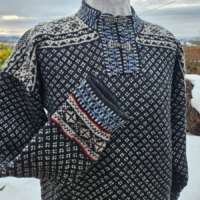 Davoch Jumper Charcoal Oatmilk thumbnail