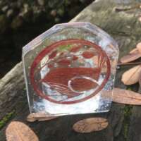 Little Wren Fused Glass Candle Holder thumbnail