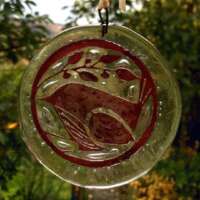 Fused Glass Little Wren Decoration thumbnail